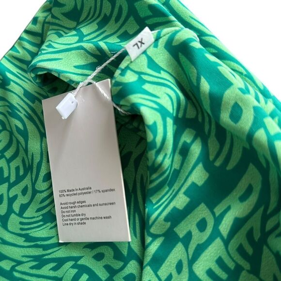 Remmie By Riley Green High Waisted Double Lined Cheeky Pepita Bikini Bottom - Picture 5 of 5